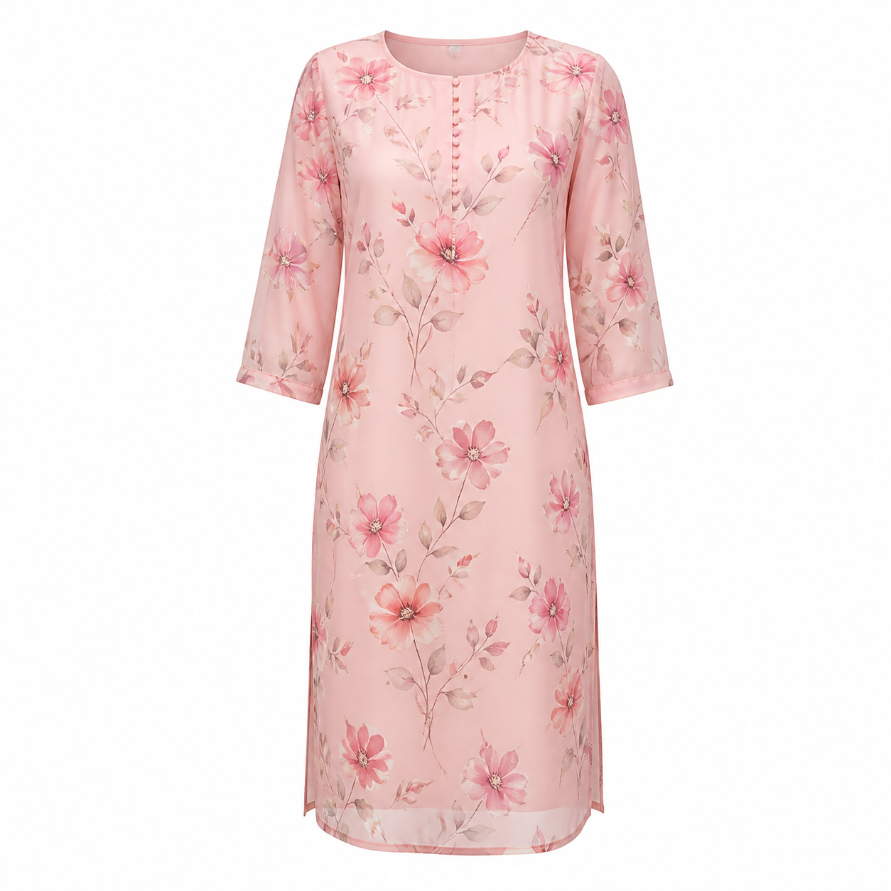 LunaBloom Women's Printed Georgette Kurti